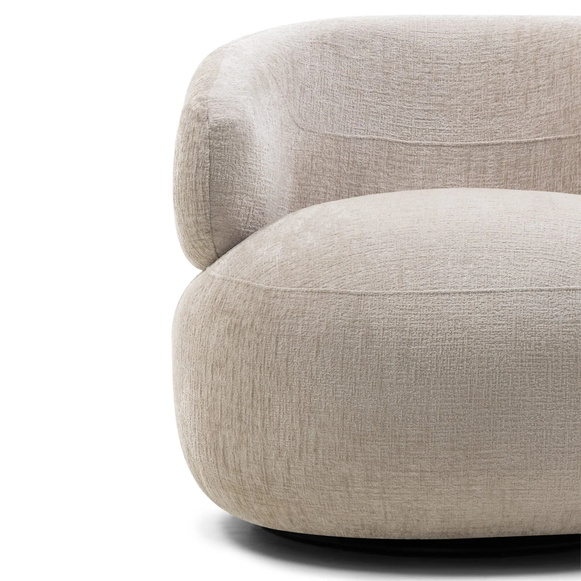 Otočné designové křeslo Rumble, Světle béžové 6