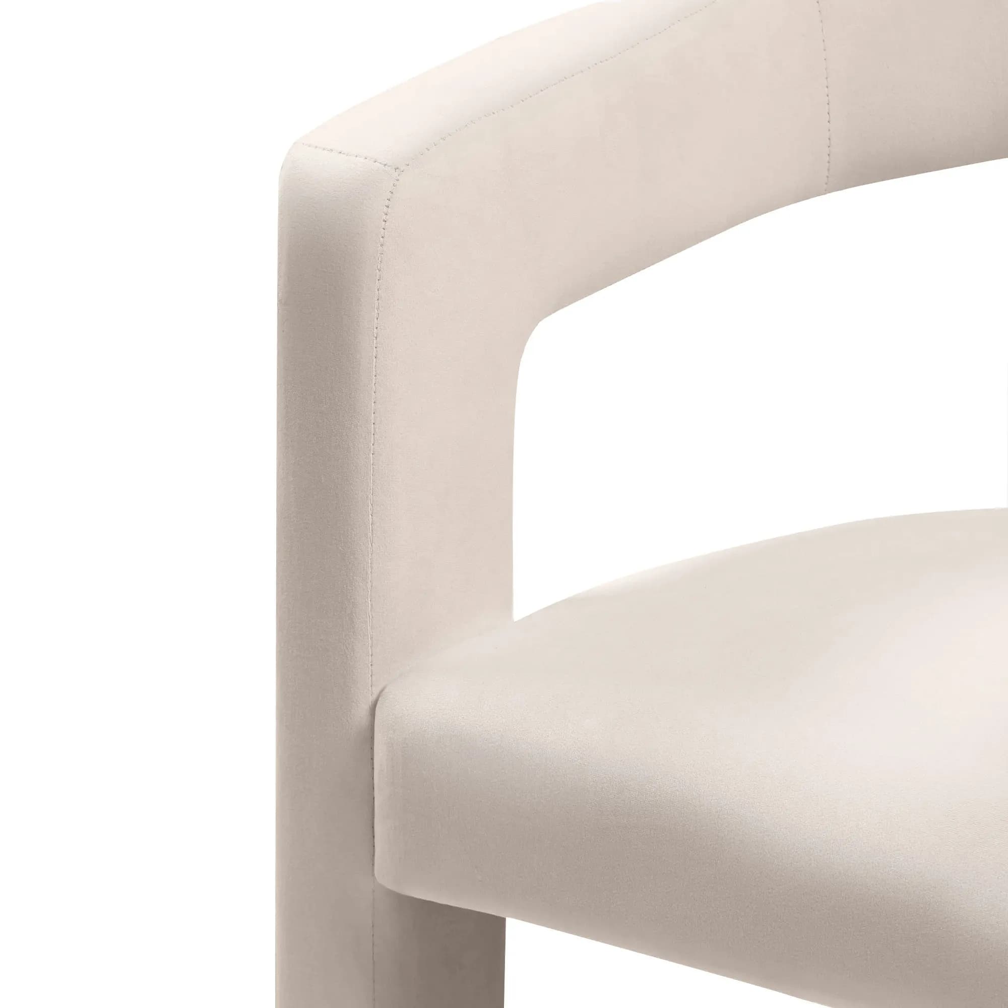 Designové křeslo Lory samet, Béžové 4