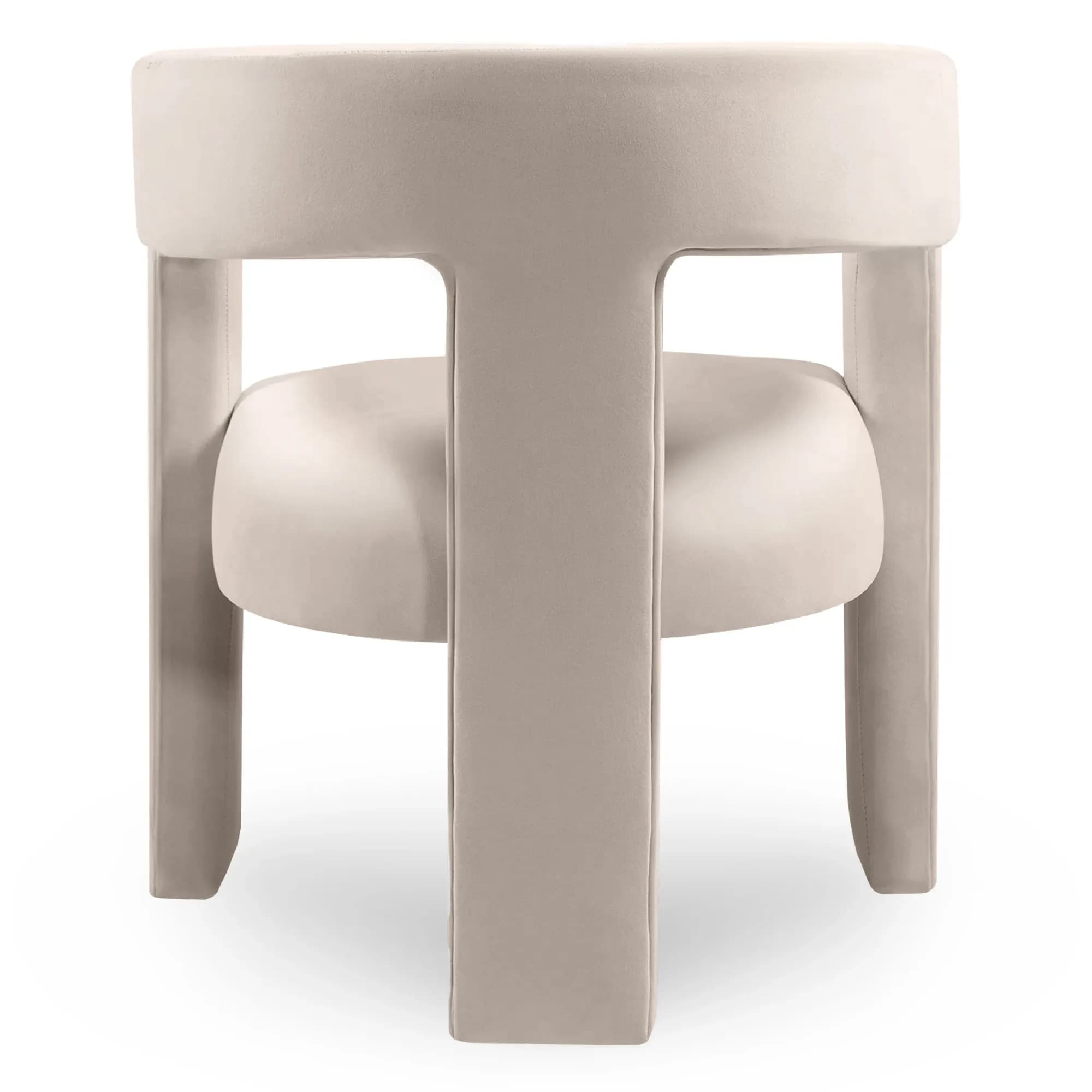 Designové křeslo Lory samet, Béžové 9