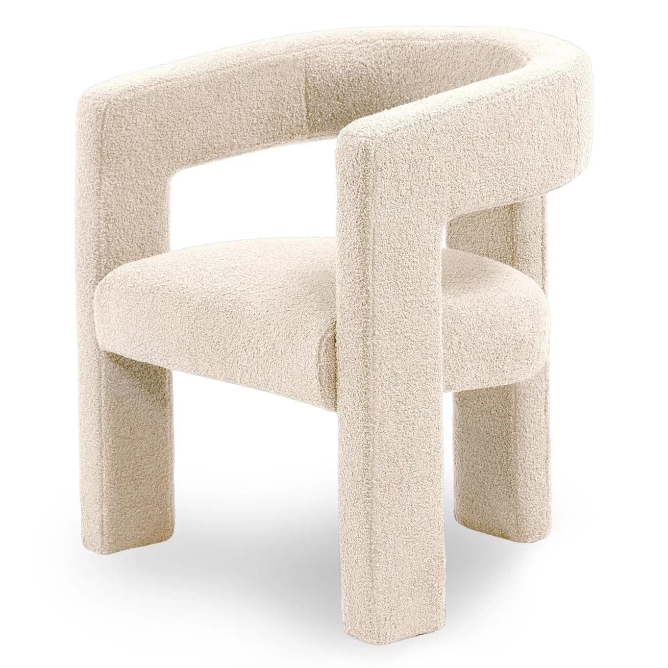 Designové křeslo Lory bouclé, Béžové 4