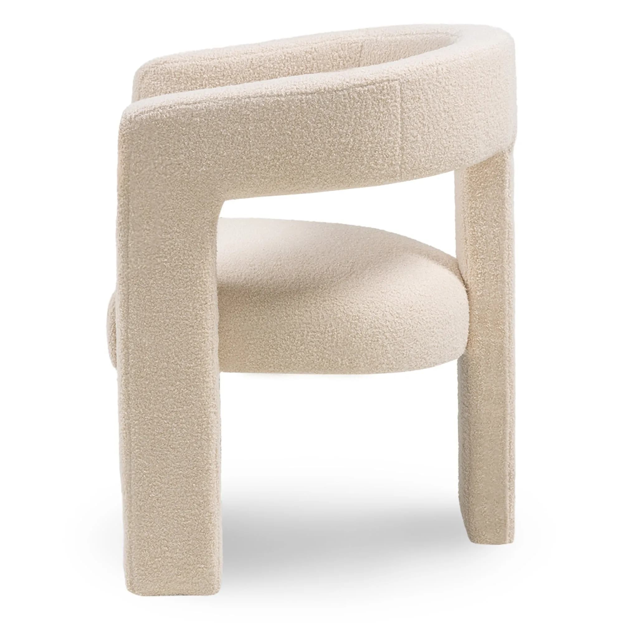 Designové křeslo Lory bouclé, Béžové 5