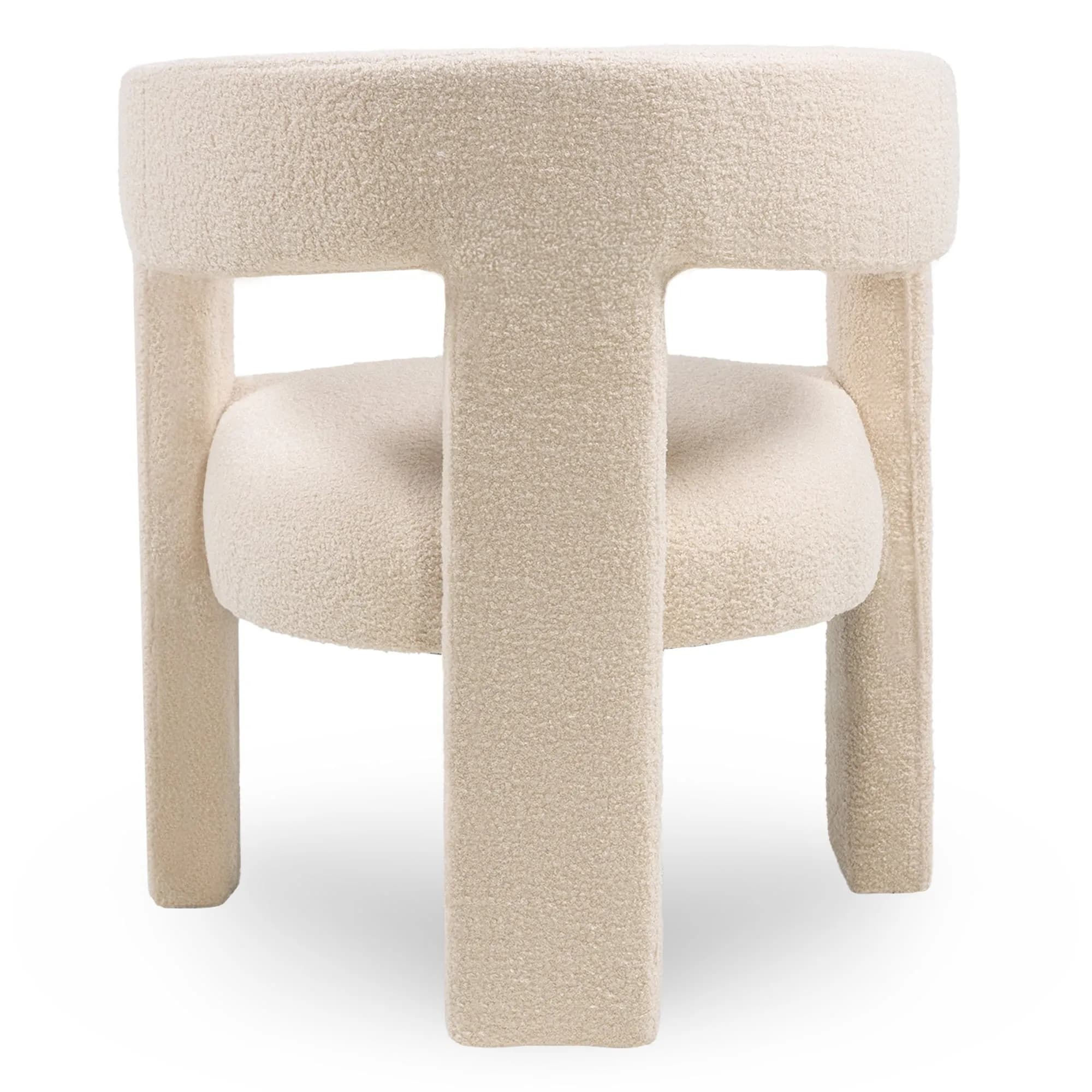 Designové křeslo Lory bouclé, Béžové 8