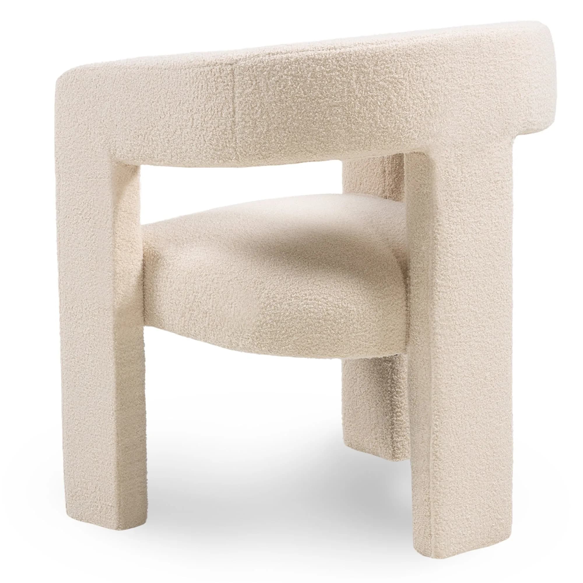 Designové křeslo Lory bouclé, Béžové 9