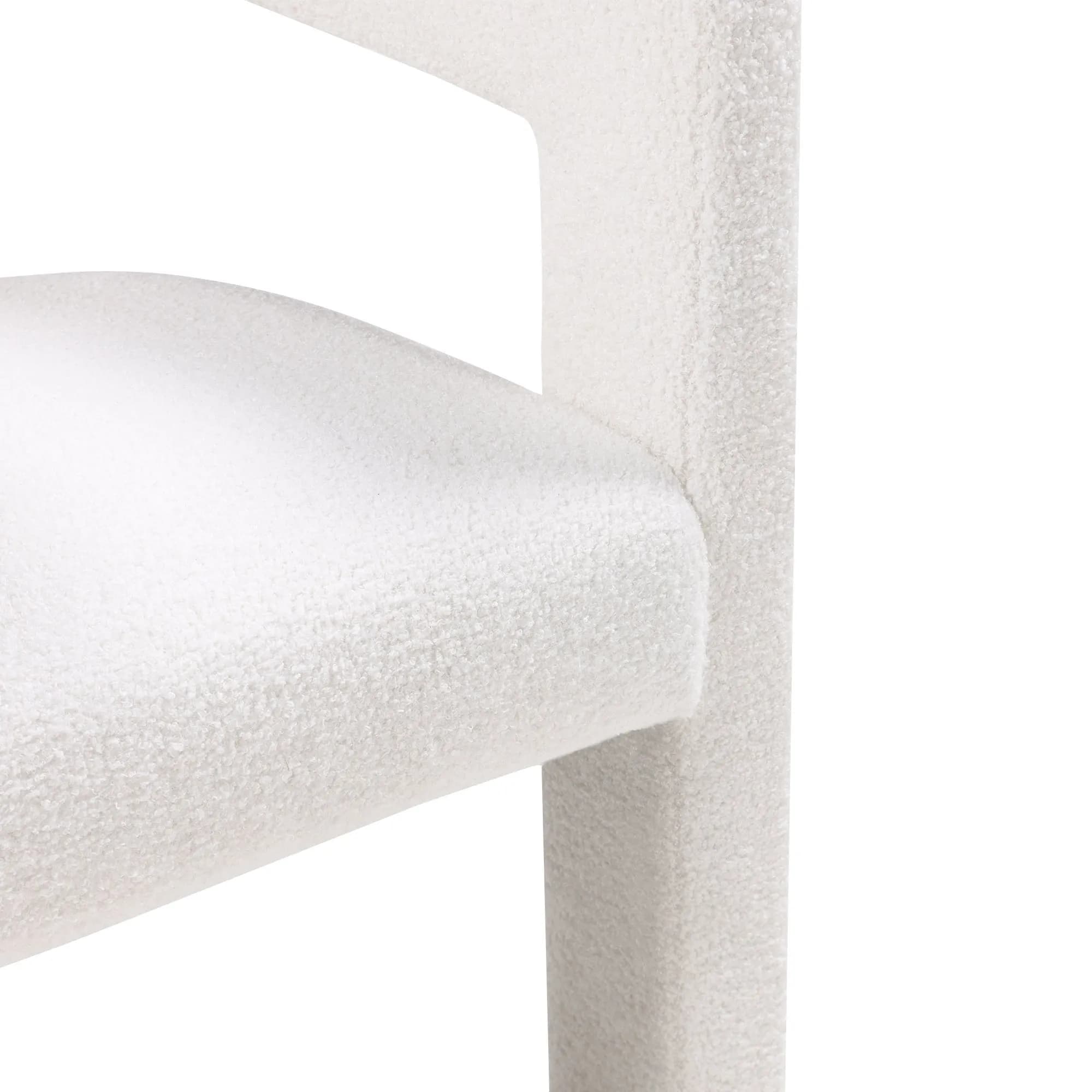 Designové křeslo Lory boucle, Krémové 3