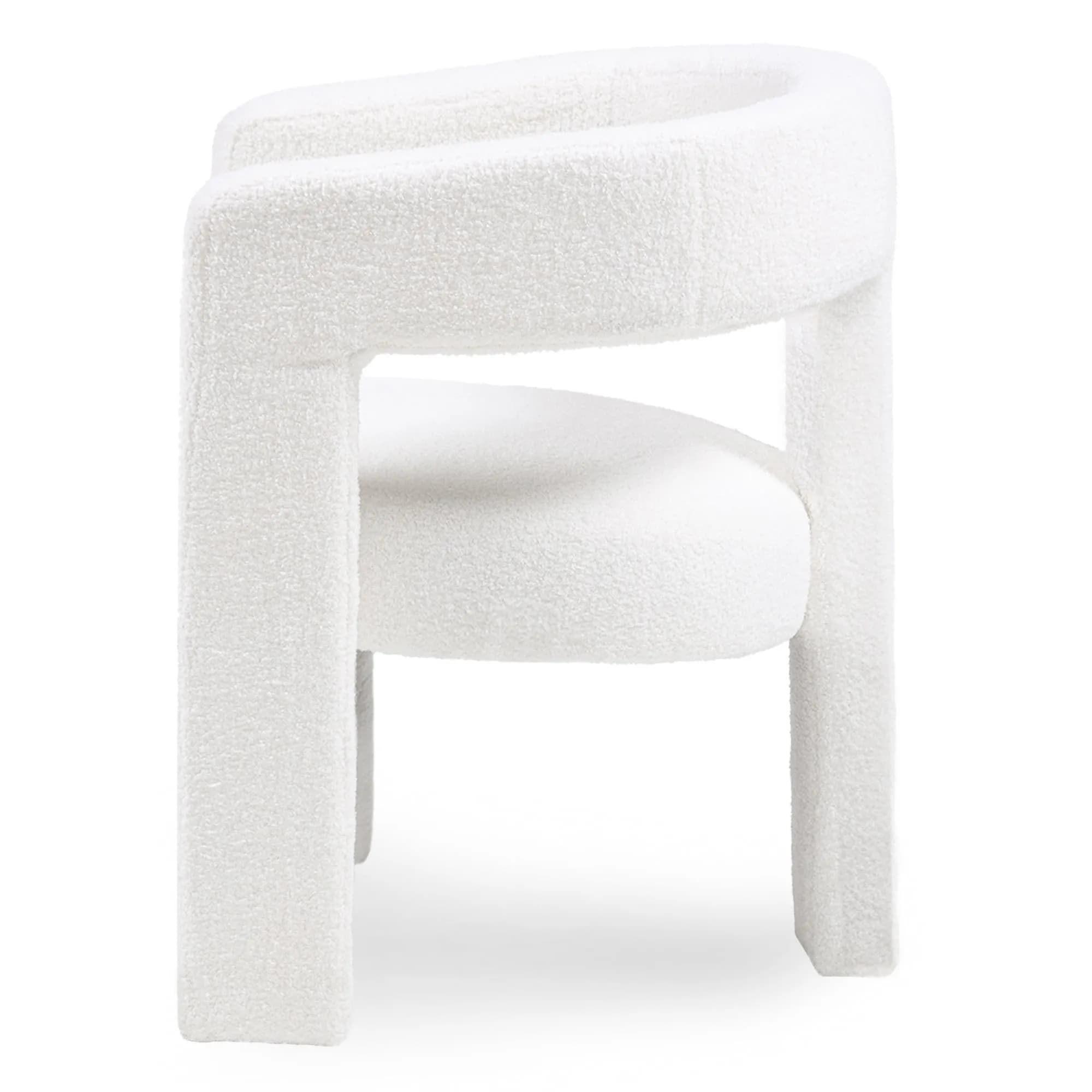 Designové křeslo Lory boucle, Krémové 5