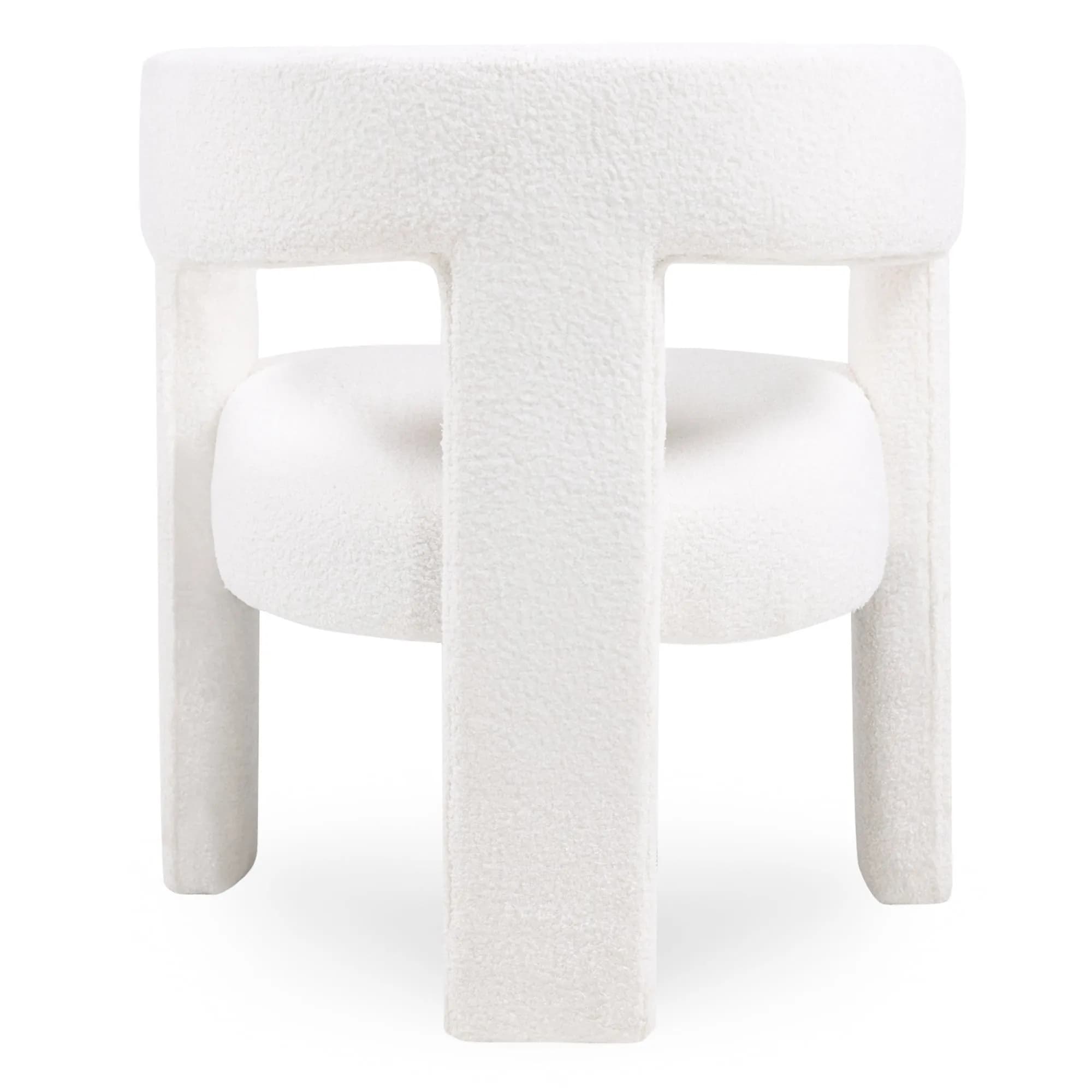 Designové křeslo Lory boucle, Krémové 6