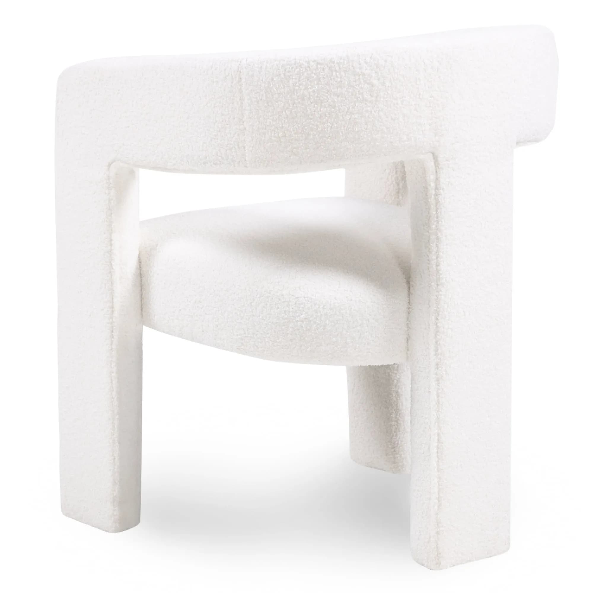 Designové křeslo Lory boucle, Krémové 8