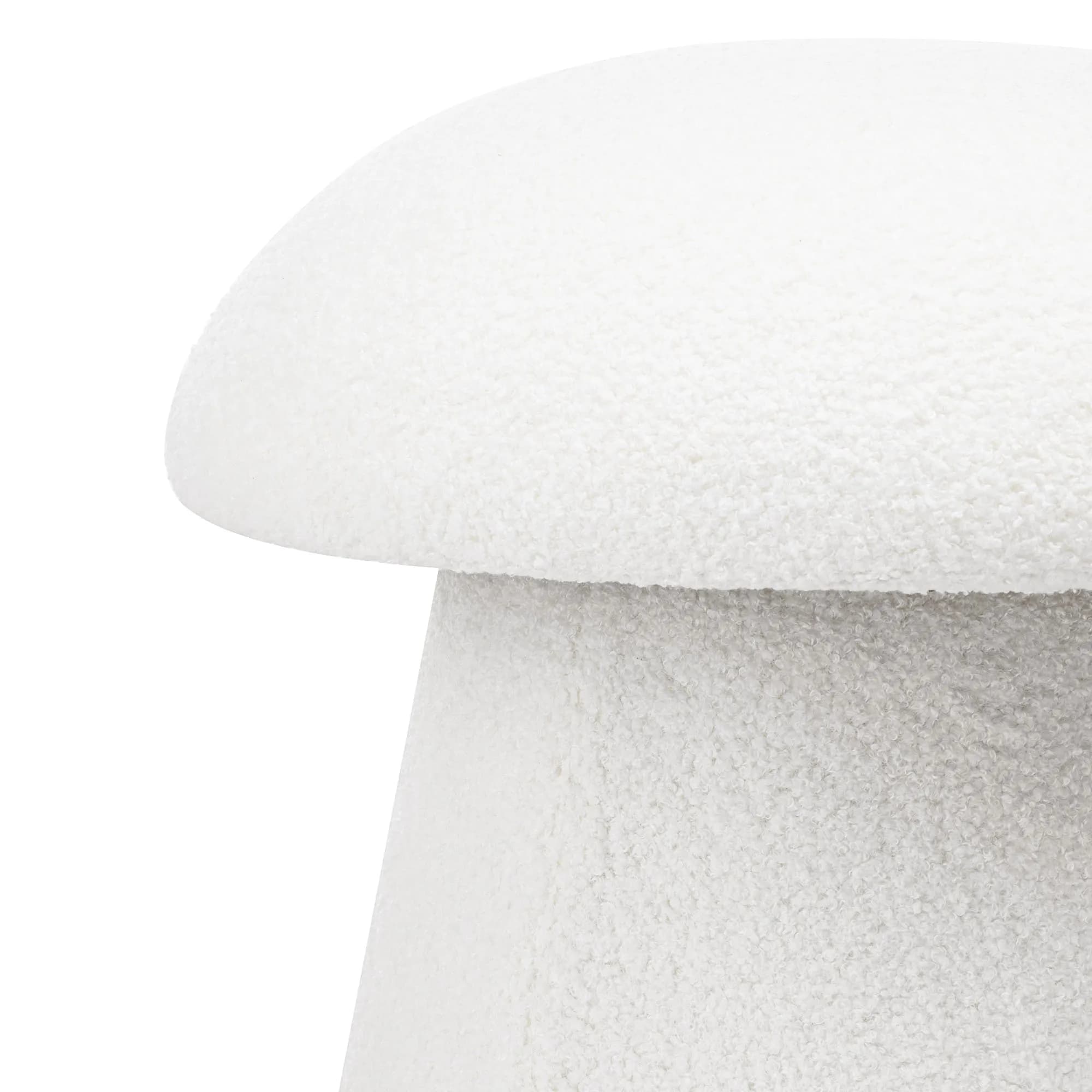 Designový taburet Cap bouclé, Bílý 3