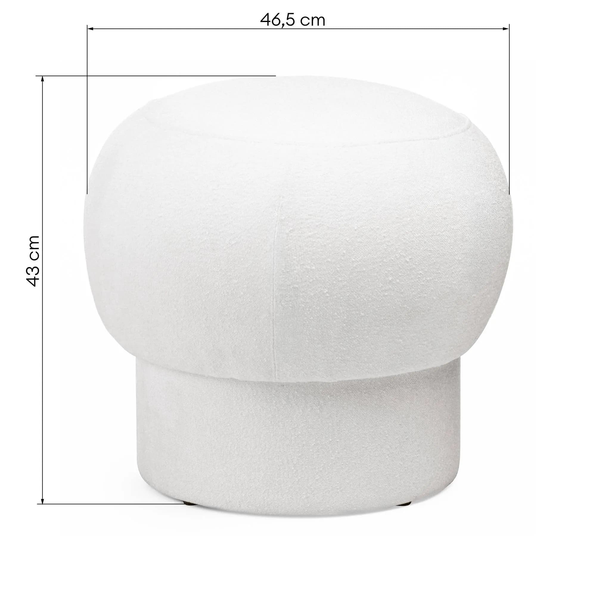 Designový taburet Bloop, Bílý 6