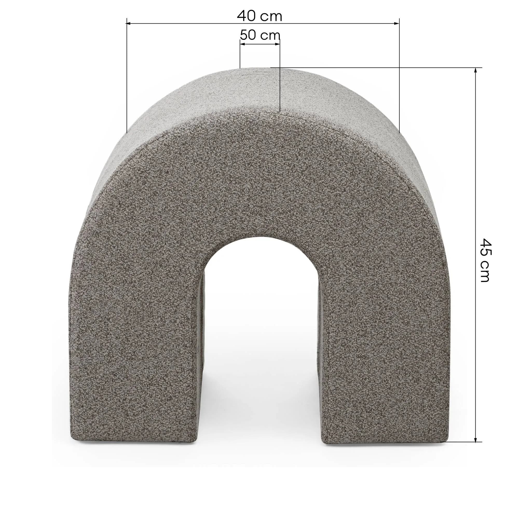 Designový taburet Arc, Světle hnědý 7