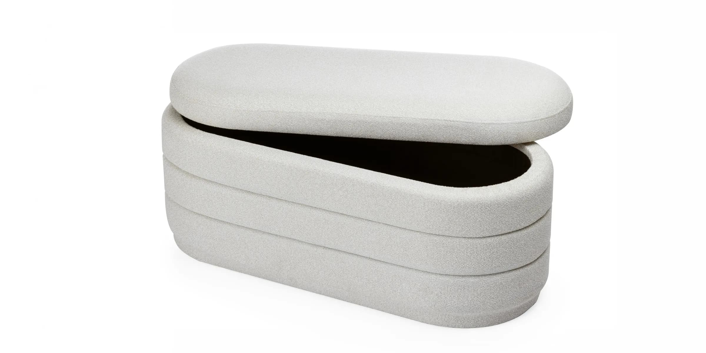 Designový taburet s úložným prostorem Layer, Béžový 5