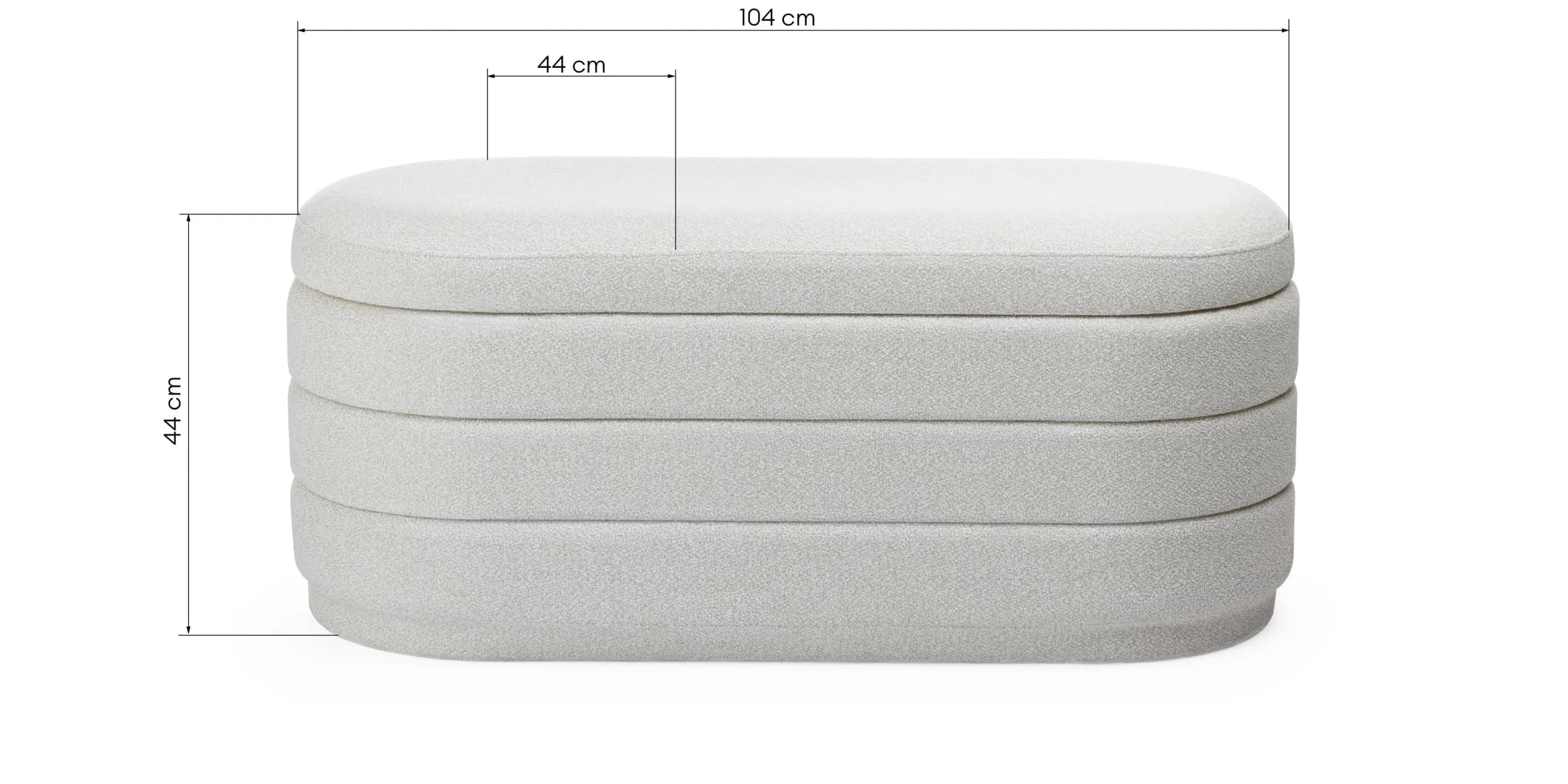 Designový taburet s úložným prostorem Layer, Béžový 8