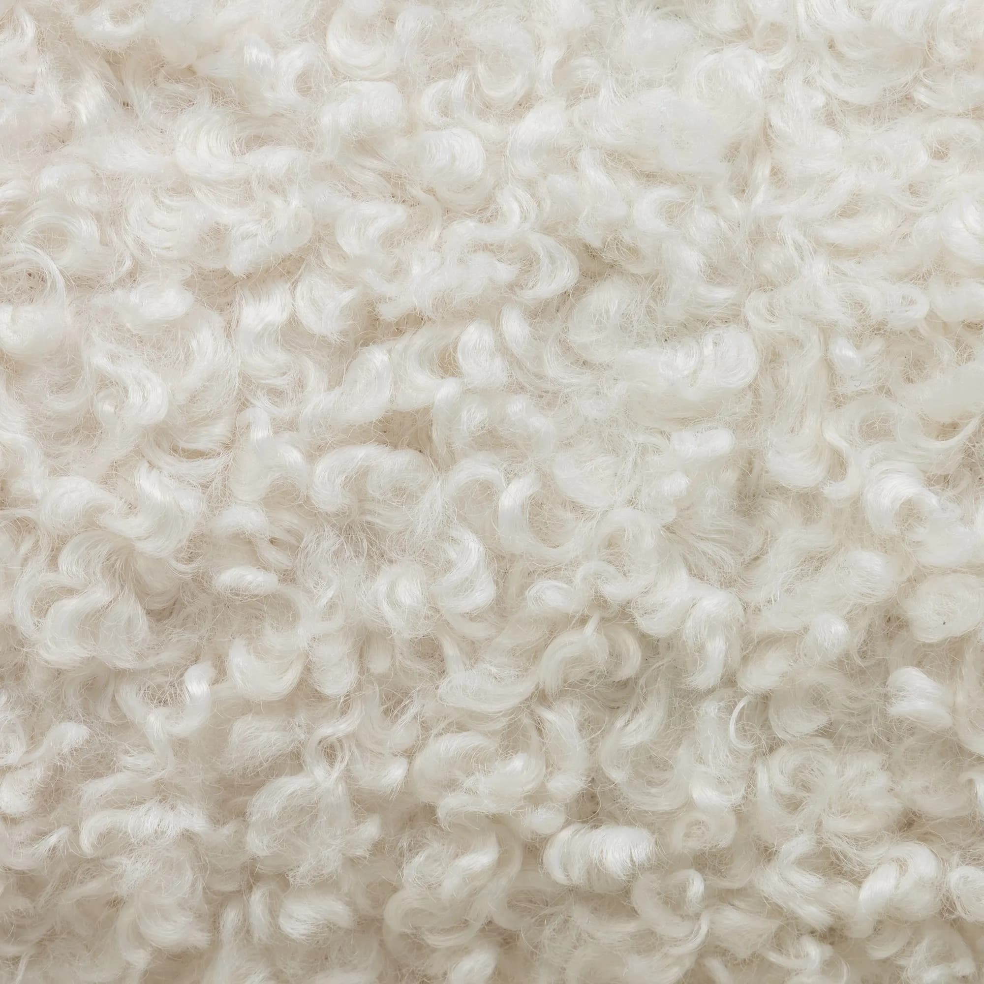 Designové křeslo Jolie bouclé z masivu /ořech, Krémové 8
