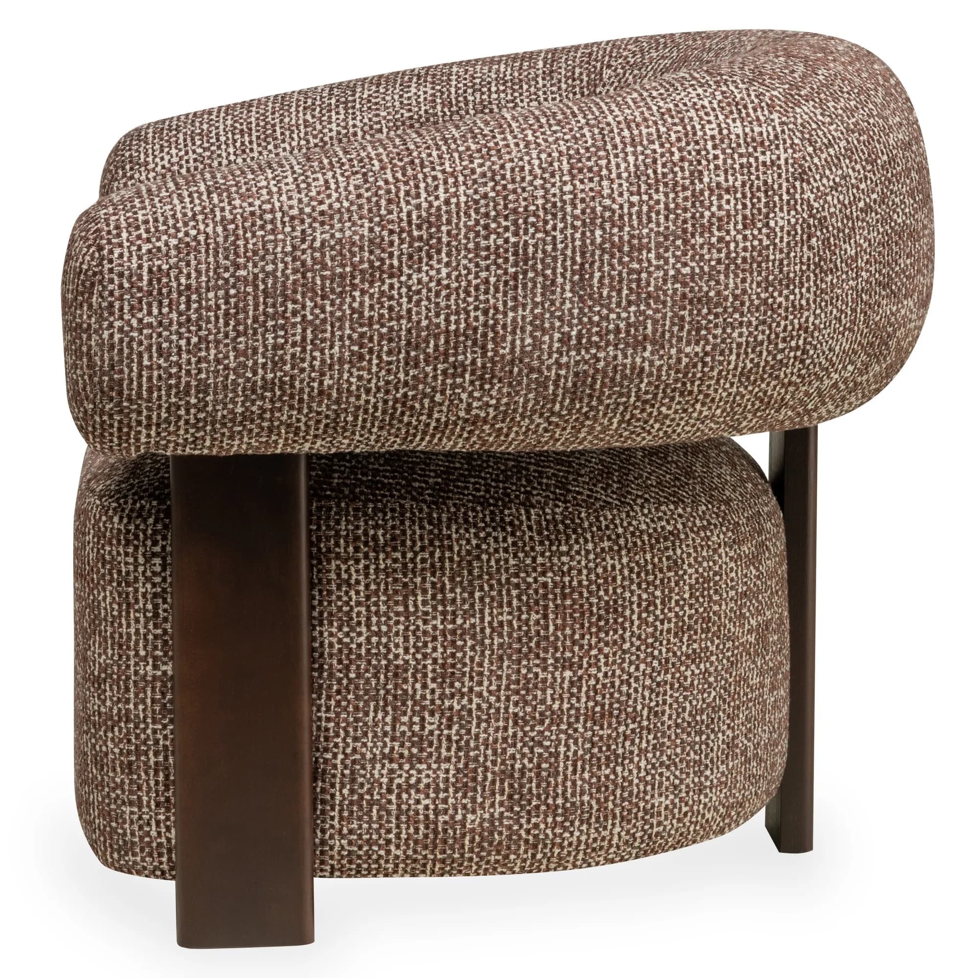 Designové křeslo Maribel /ořech, Hnědo-krémové 4