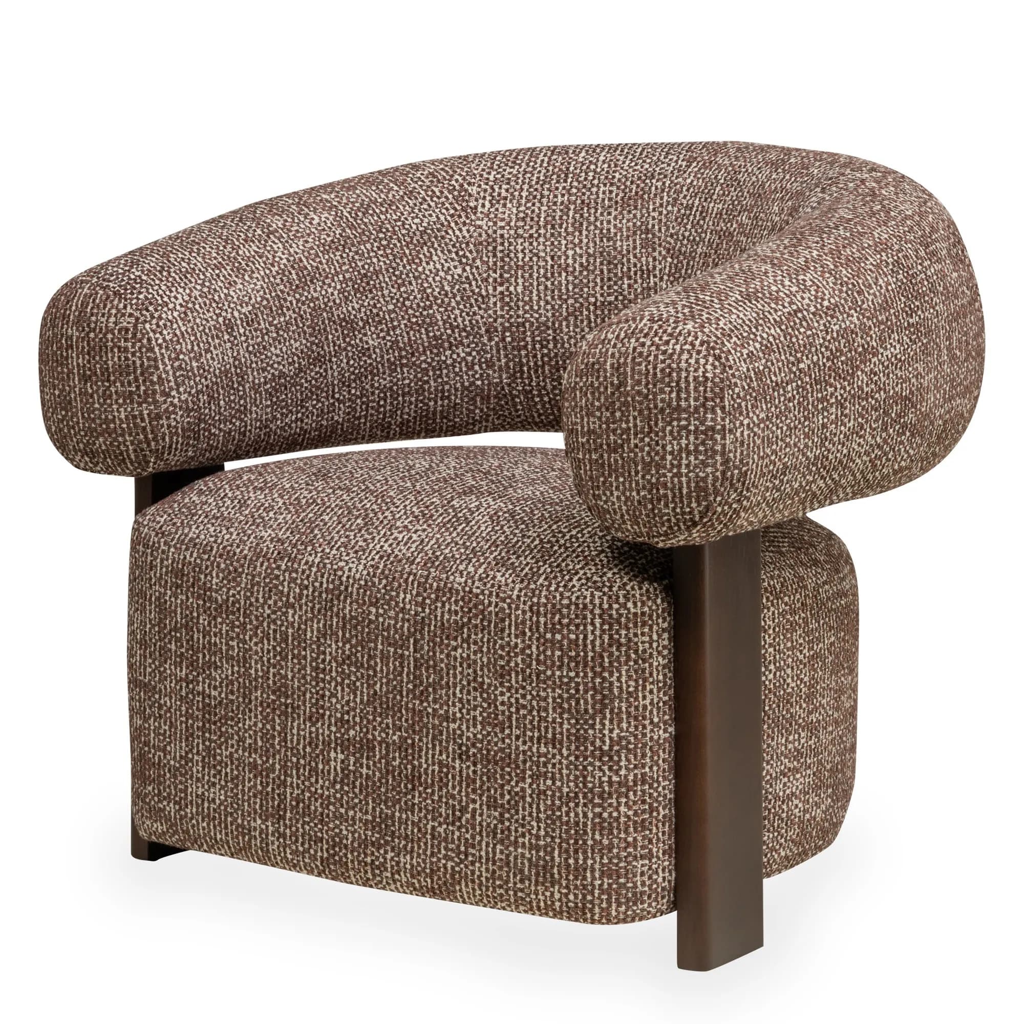 Designové křeslo Maribel /ořech, Hnědo-krémové 5