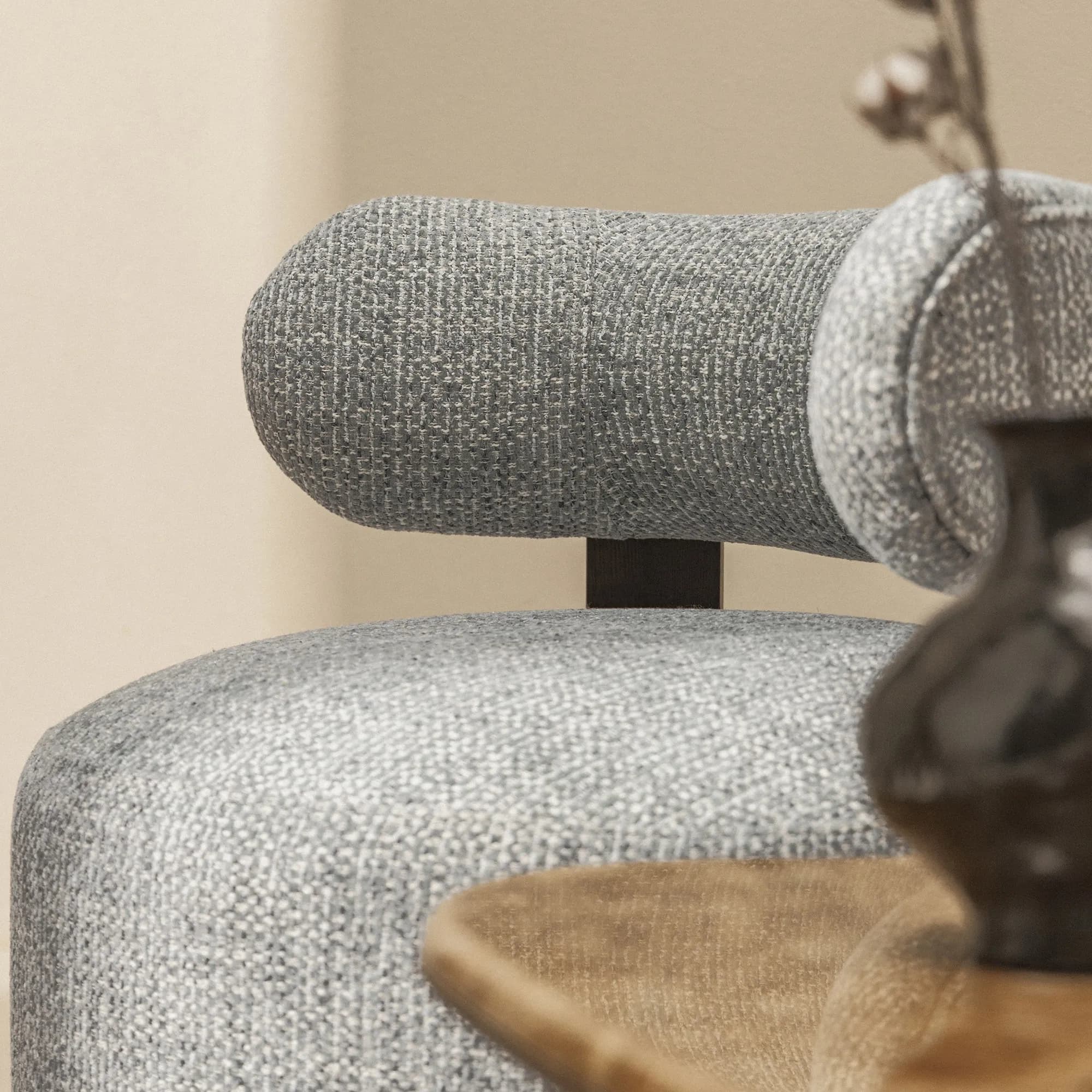 Designové křeslo Dolce /ořech, Modro-béžové 5