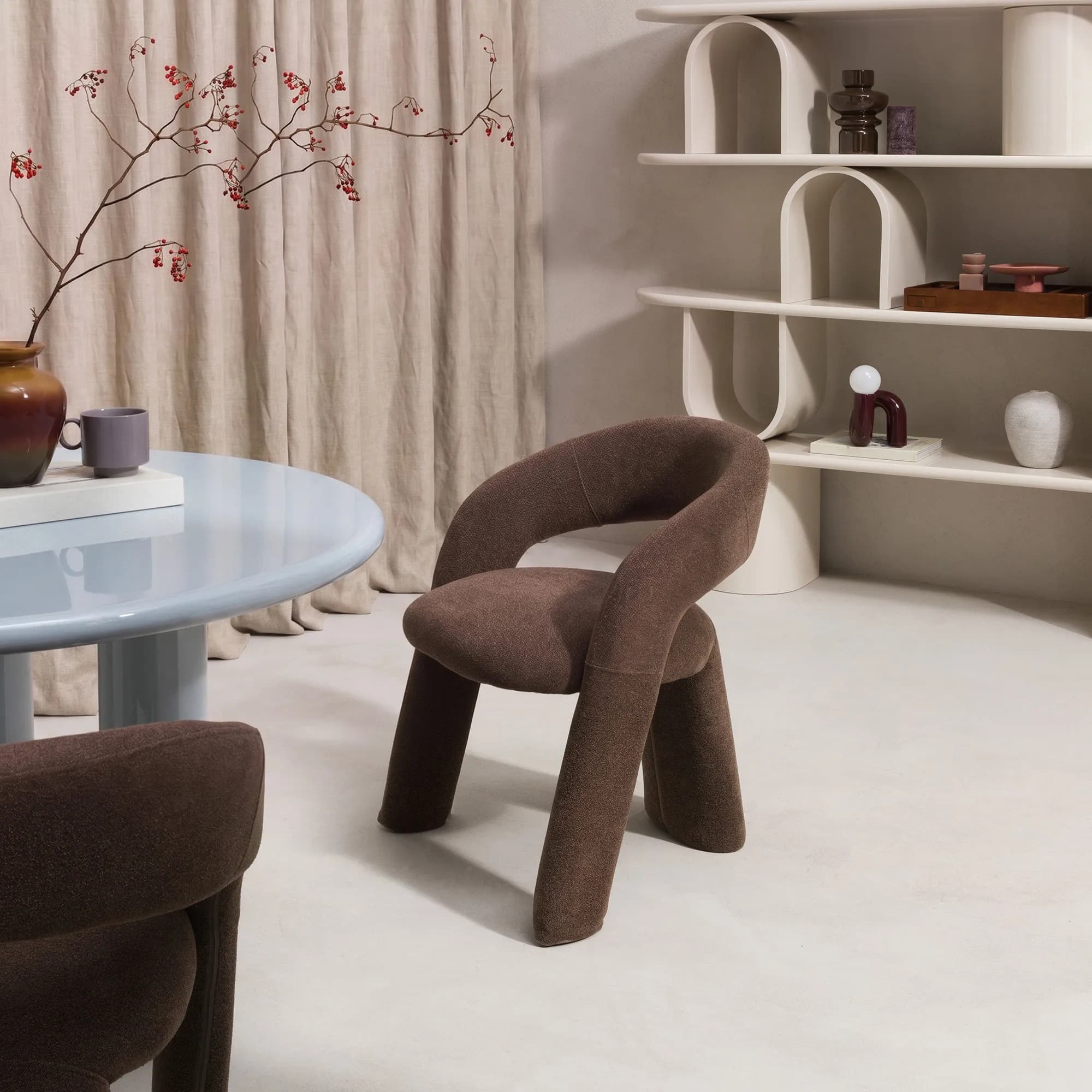 Designové křeslo Elise, Hnědé 3