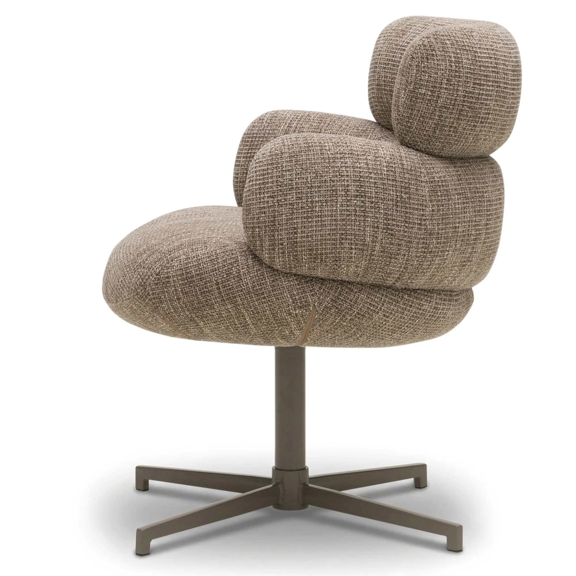 Otočné designové křeslo Blake, Hnědé 4