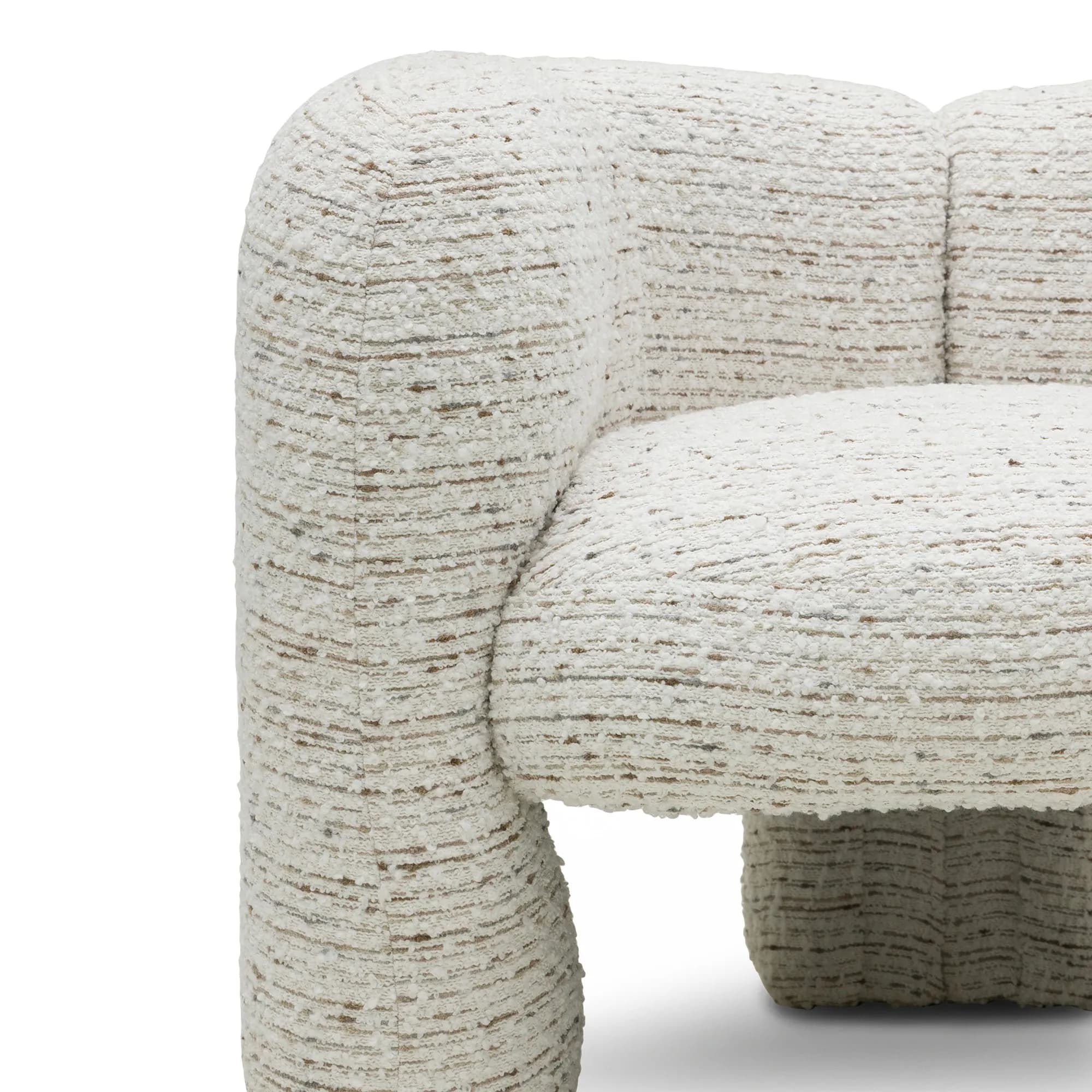 Designové křeslo Maylo bouclé, Krémové 4