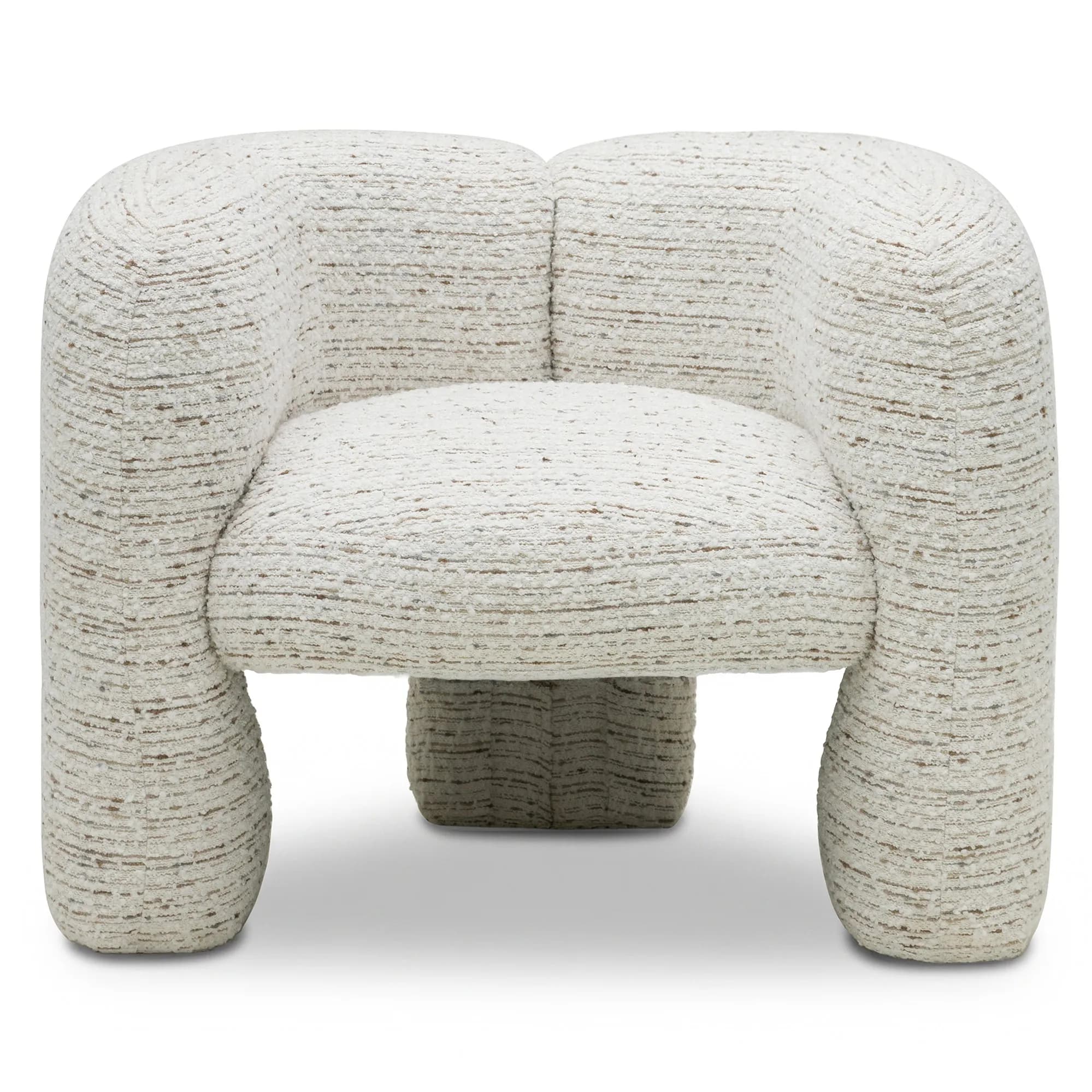 Designové křeslo Maylo bouclé, Krémové