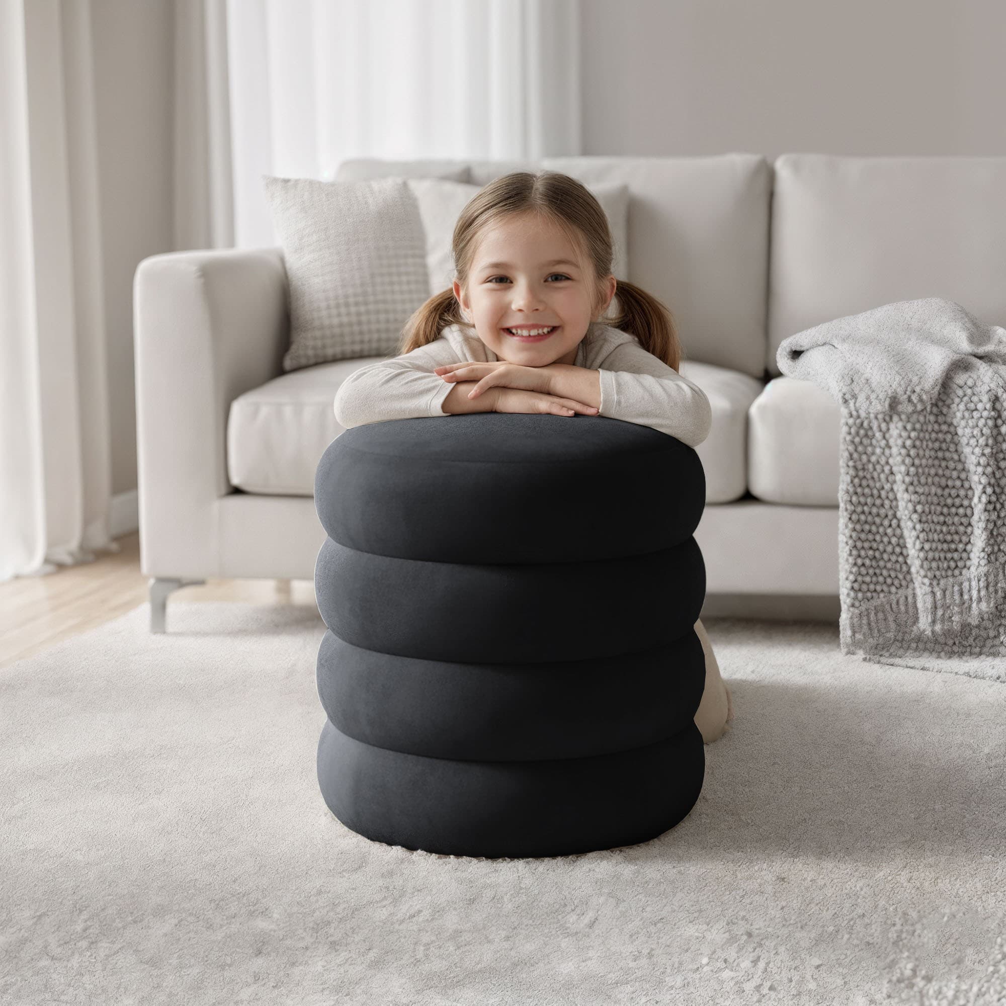 Taburet Snuggo II, Černý 7