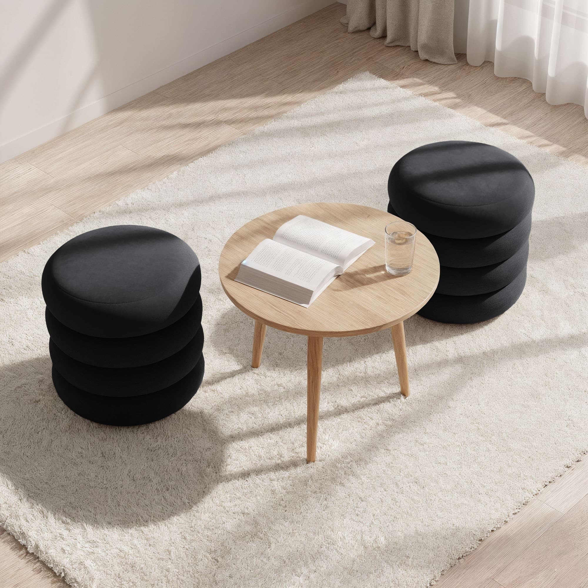Taburet Snuggo II, Černý 8