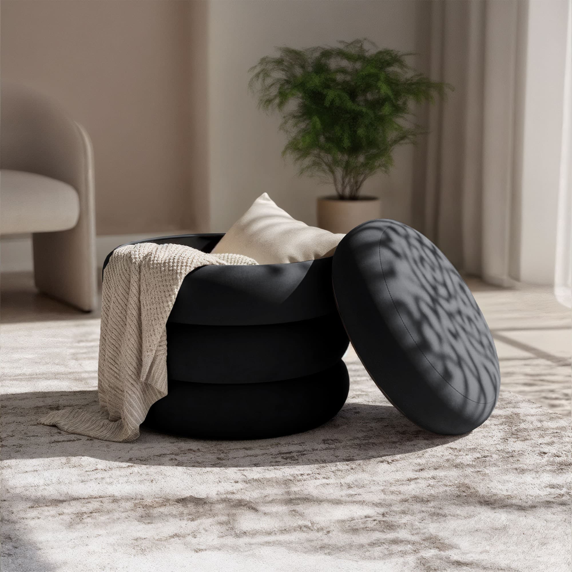 Taburet Snuggo II, Černý 5