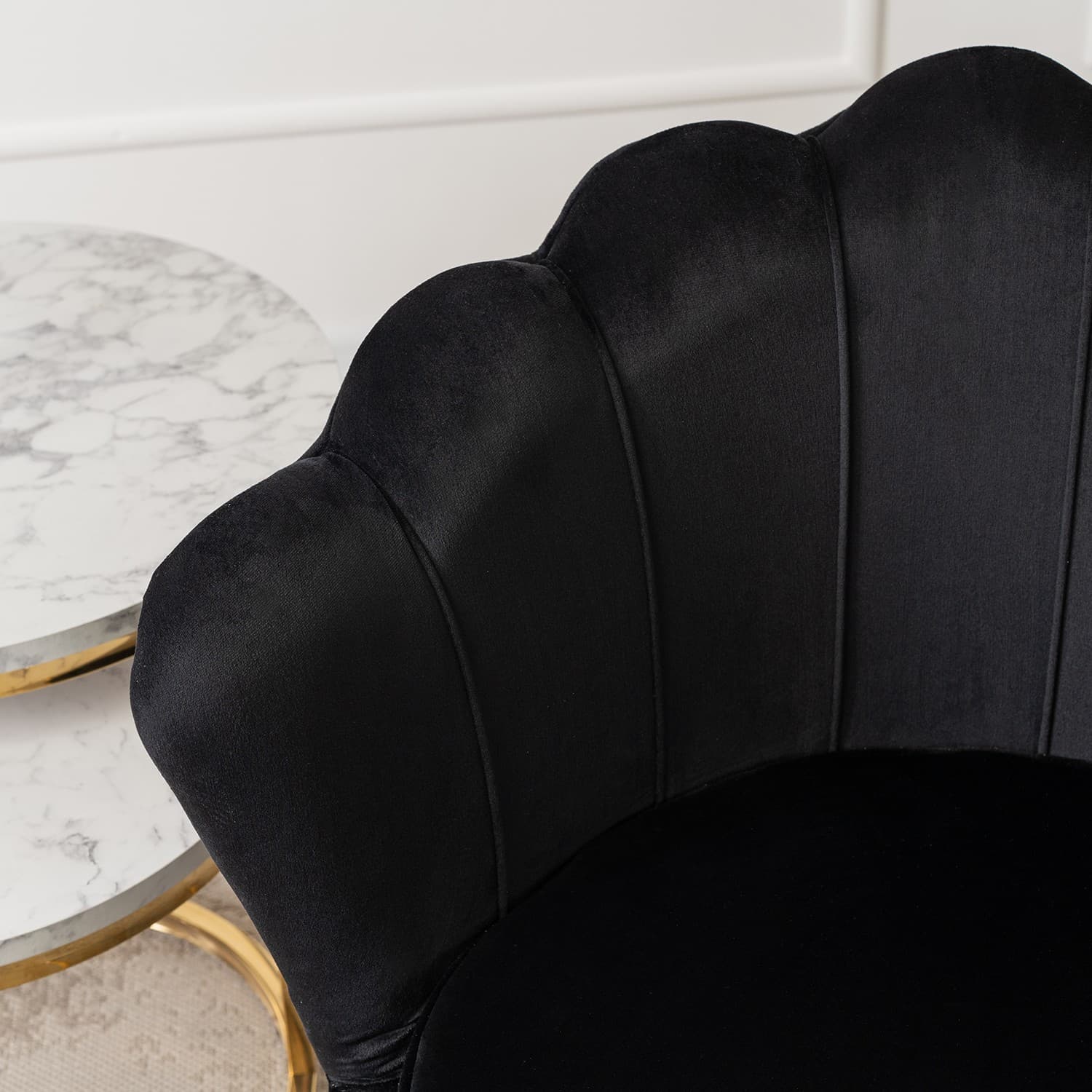 Designové křeslo Angel samet, Černé 5