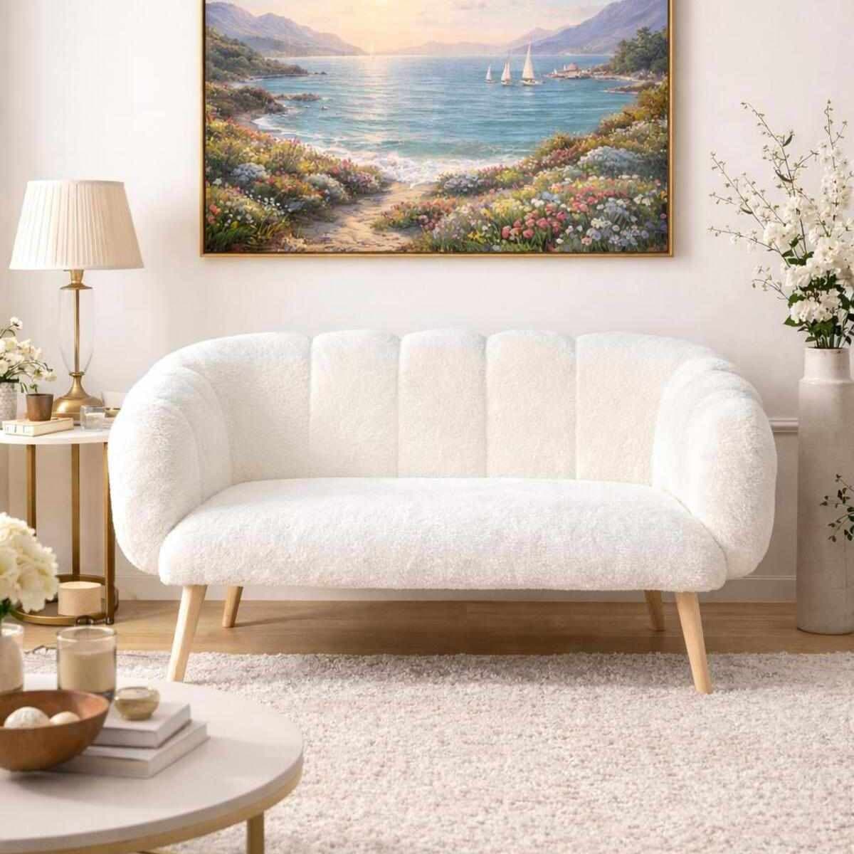 Dvoumístná pohovka Lotus 120 cm, Wellsoft bílá 2