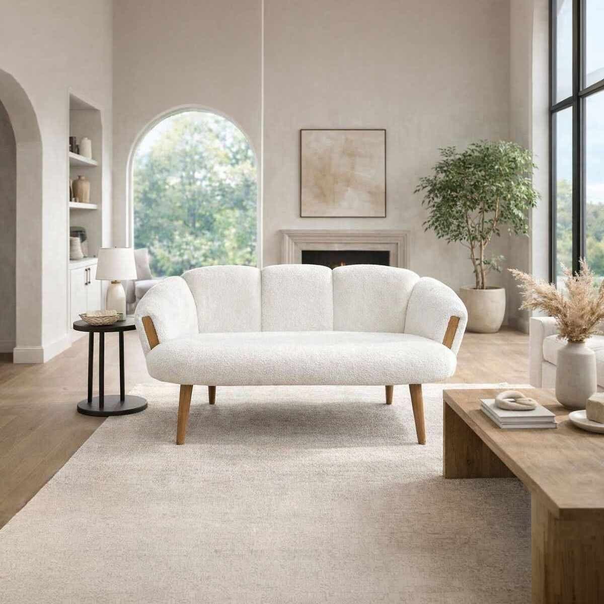 Dvoumístná pohovka Star 128 cm, Wellsoft bílá 2