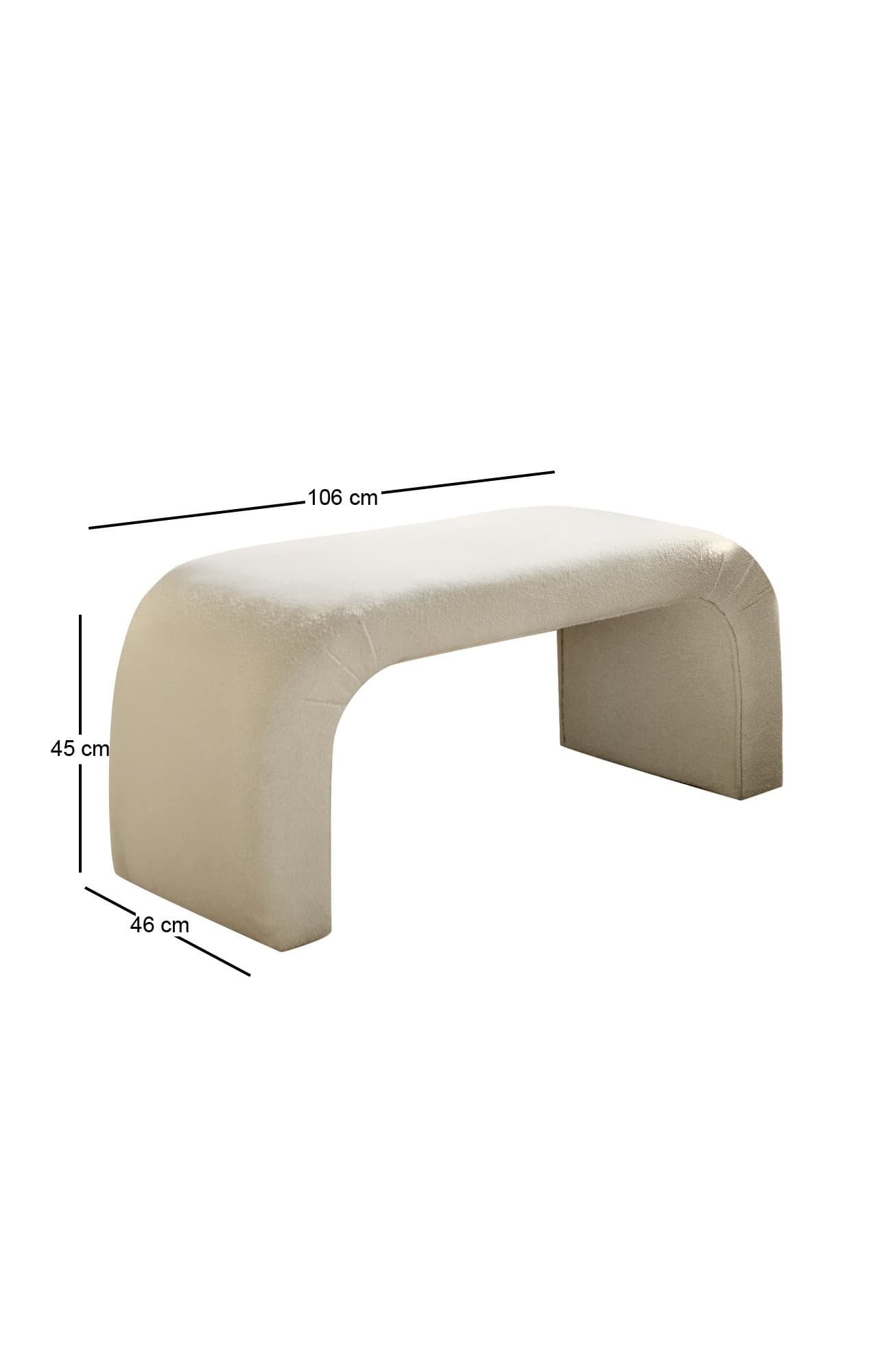 Taburet NU Bench Teddy, Bílý 6