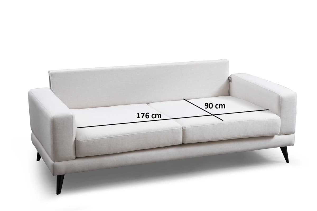 3-místná pohovka Nordic 210 cm, Béžová 5