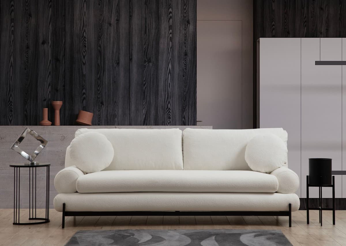 Třímístná pohovka Livorno 230 cm, Bílá 7