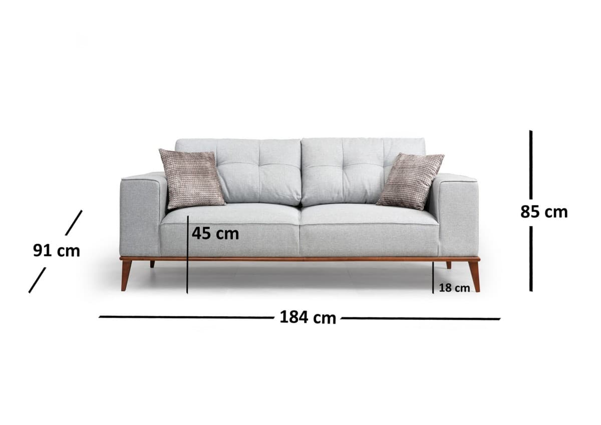 Dvoumístná pohovka Montana 184 cm, Šedá 5