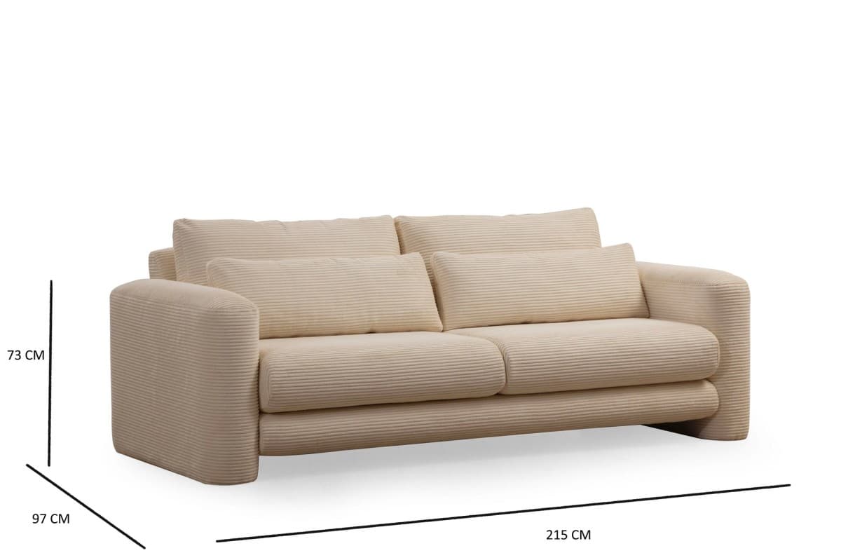 Třímístná pohovka Lily 215 cm, Béžová 5