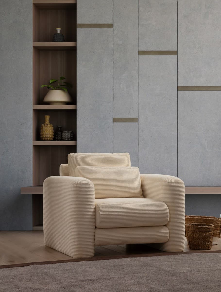 Designové křeslo Lily, Béžové 2