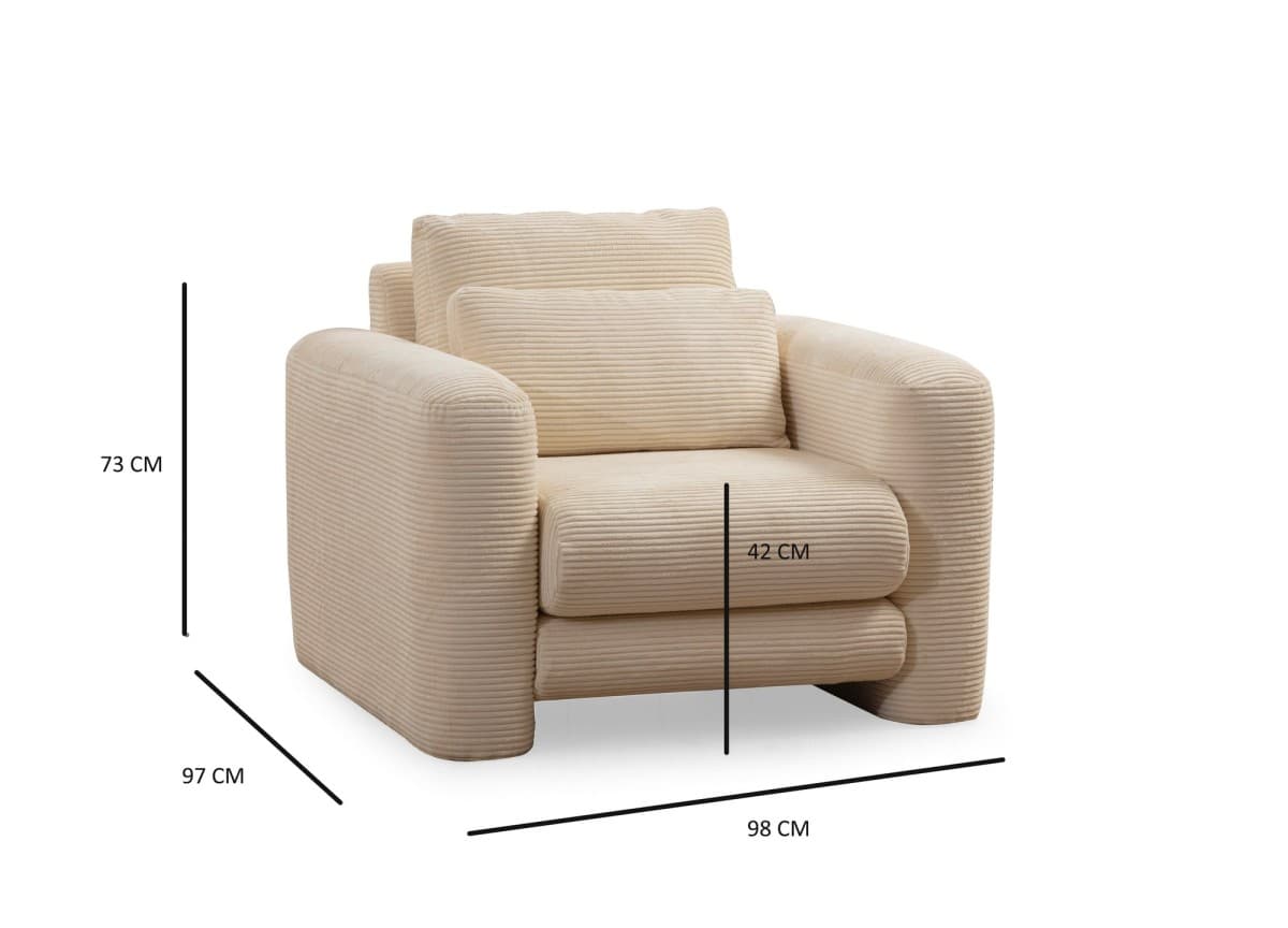 Designové křeslo Lily, Béžové 6