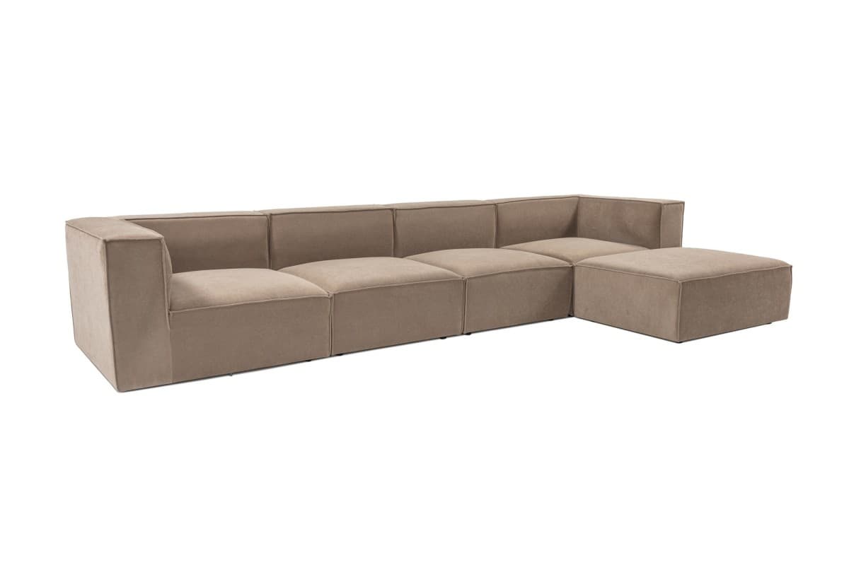 Rohová sedací souprava Sora 430 cm, Cappucino pravá, pravá strana 7