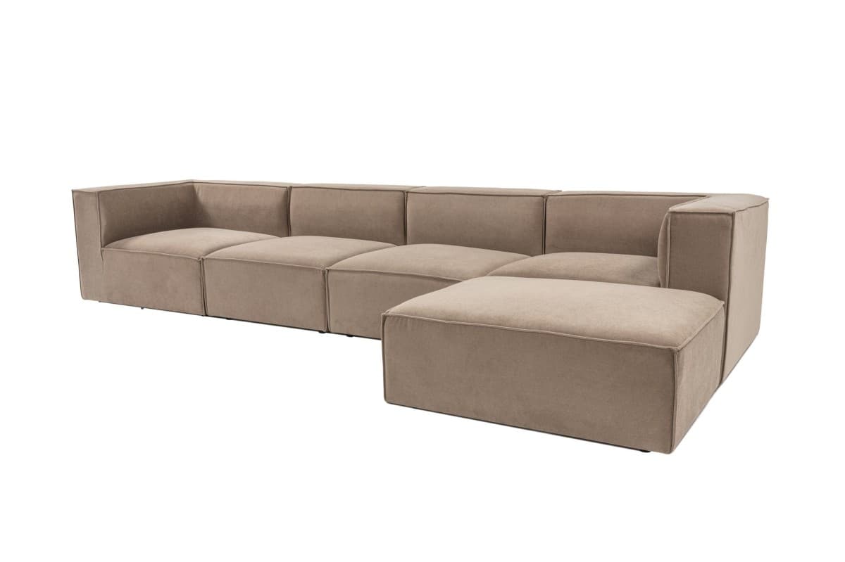 Rohová sedací souprava Sora 430 cm, Cappucino pravá, pravá strana 8