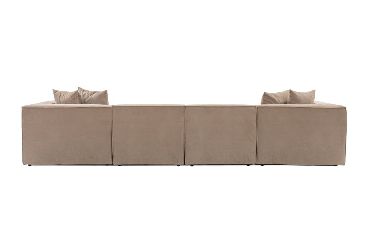 Rohová sedací souprava Sora 430 cm, Cappucino pravá, pravá strana 9