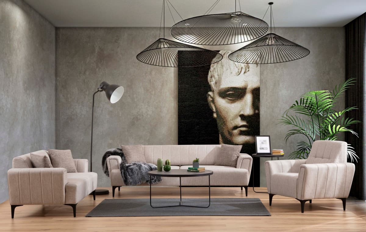 Dvoumístná pohovka Hamlet 180 cm, Béžová 3