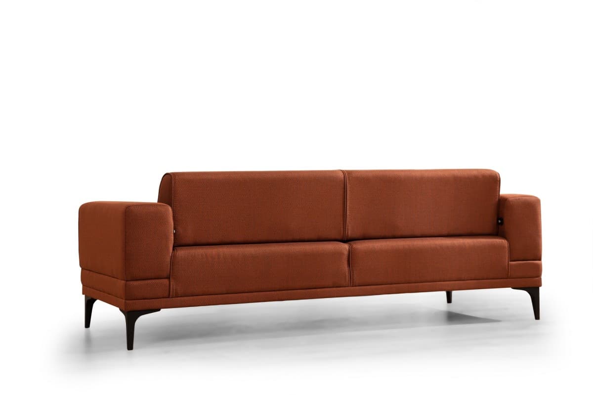 Třímístná rozkládací pohovka Horizon 230 cm, Cihlově oranžová 2