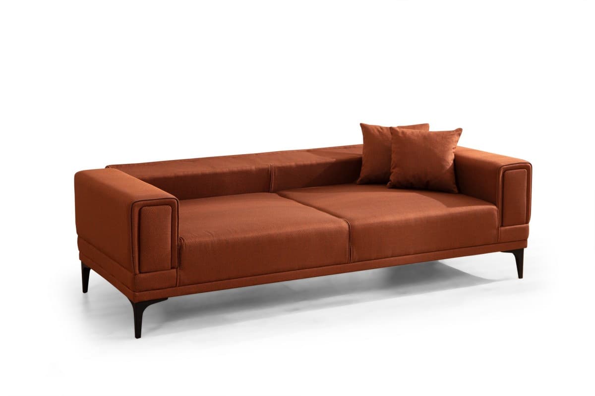 Třímístná rozkládací pohovka Horizon 230 cm, Cihlově oranžová 3