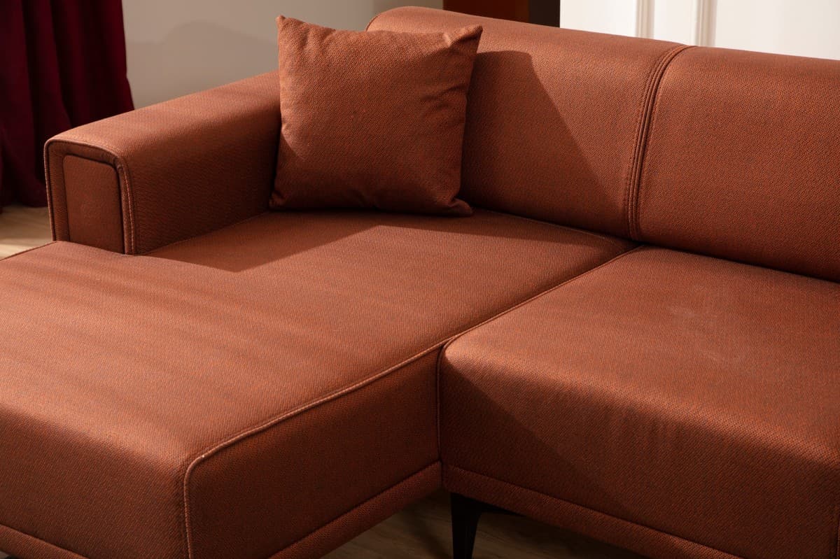 Rohová sedací souprava Horizon 250 cm, Cihlová levá, levá strana 4