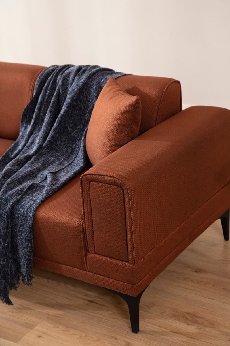 Rohová sedací souprava Horizon 250 cm, Cihlová levá, levá strana 5