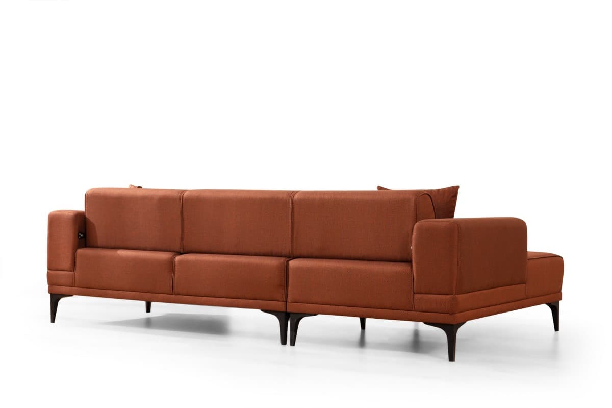 Rohová sedací souprava Horizon 250 cm, Cihlová levá, levá strana 6