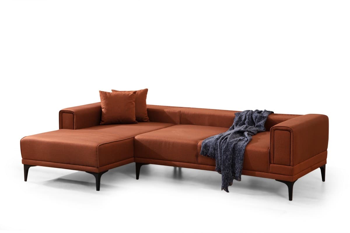 Rohová sedací souprava Horizon 250 cm, Cihlová levá, levá strana 7