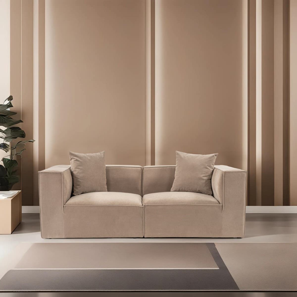 Dvoumístná pohovka Sora 220 cm, Cappucino 7