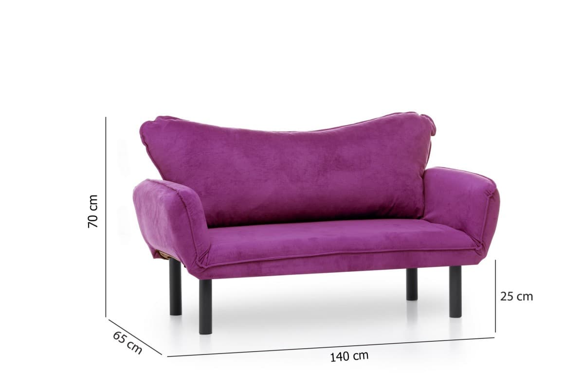 2-místná pohovka Chatto 140 cm, Fialová 5
