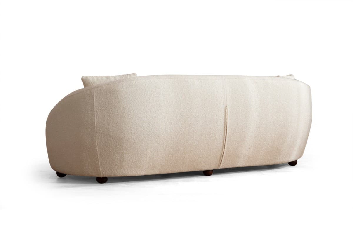 Třímístná pohovka Napoli 230 cm, Boucle krémová 6
